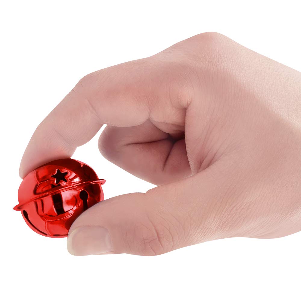 CLLOOTVE 2-Inch/ 50MM Large Metal Craft Bells for Holiday Home, Christmas Festival, Gifts, Party Wedding Decoration DIY Project, 16Pcs, Silver