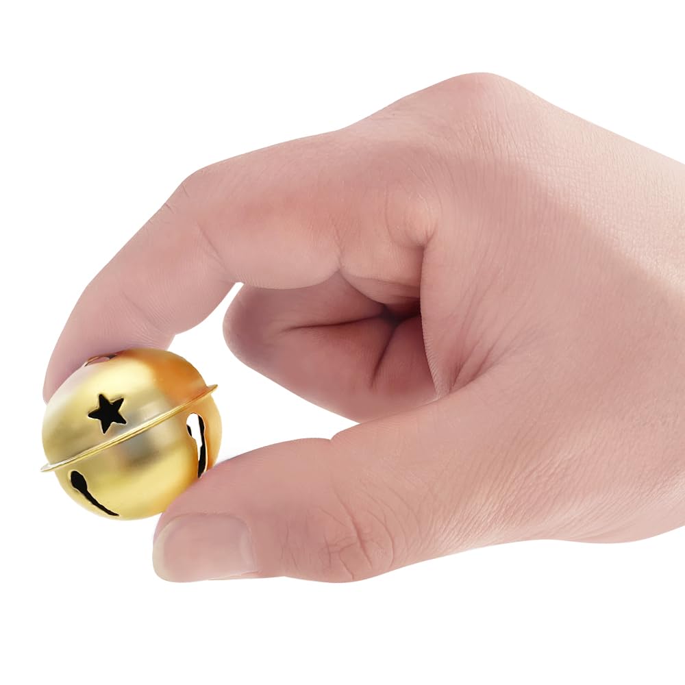 CLLOOTVE 2-Inch/ 50MM Large Metal Craft Bells for Holiday Home, Christmas Festival, Gifts, Party Wedding Decoration DIY Project, 16Pcs, Silver