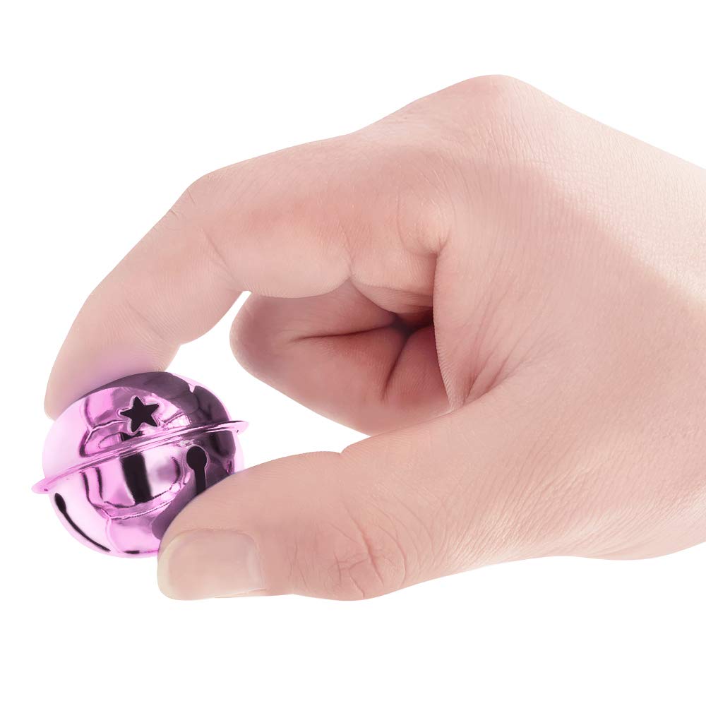 CLLOOTVE 2-Inch/ 50MM Large Metal Craft Bells for Holiday Home, Christmas Festival, Gifts, Party Wedding Decoration DIY Project, 16Pcs, Silver