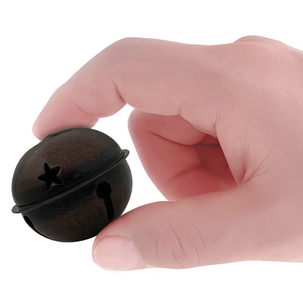 CLLOOTVE 2-Inch/ 50MM Large Metal Craft Bells for Holiday Home, Christmas Festival, Gifts, Party Wedding Decoration DIY Project, 16Pcs, Silver