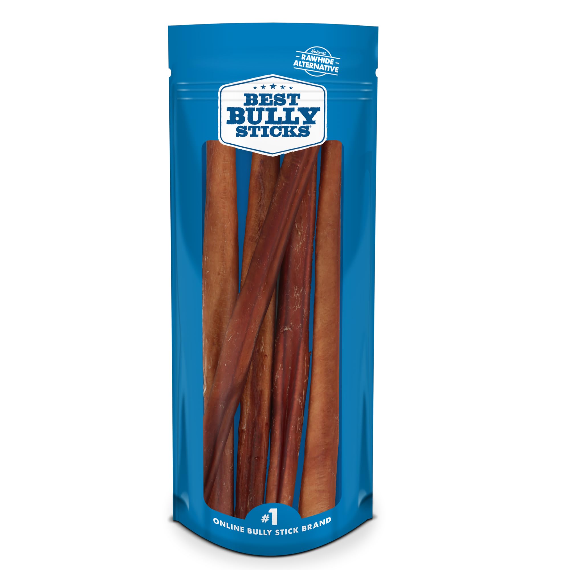 Best Bully Sticks Thick 12 Inch Bully Sticks for Dogs - 18 Count (Pack of 1) - Natural, Grass-Fed Beef, Single Ingredient, Grain and Rawhide Free - Large Breeds
