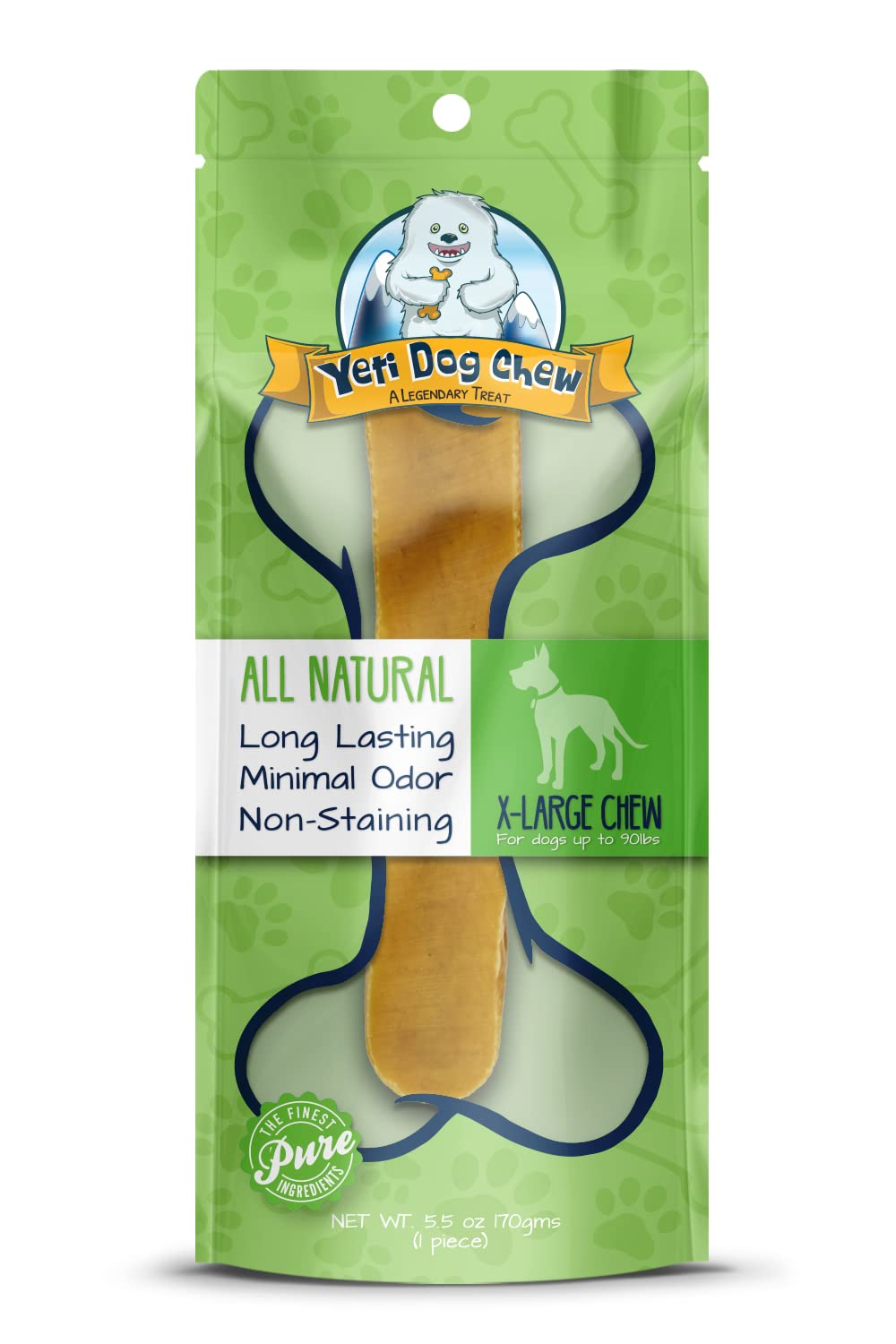 Yeti Dog Chew - Yak Cheese Himalayan - Healthy Long Lasting - Yak Chews for Large, Medium and Small Dogs - Yak Bones for Dogs - Natural Yak Cheese - Small, Bulk, 3lb, 40 Piece