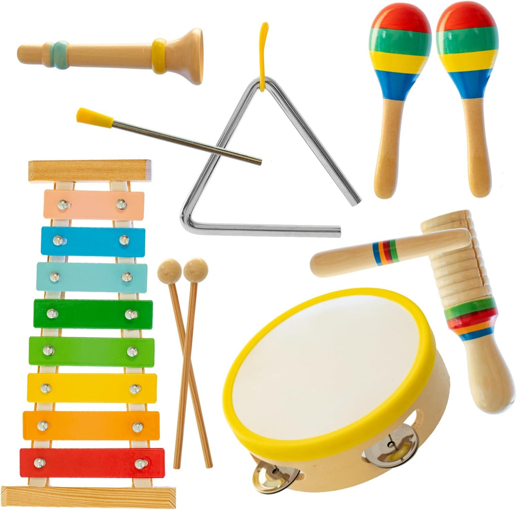 Baby Musical Instruments Set for Toddlers - Toddler Music Toys & Little People Toys - Sensory Toys for Early Learning, Development, and Fun - Safe & Durable Educational Musical Toys