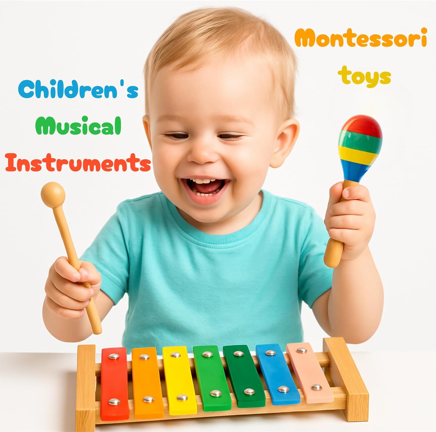 Baby Musical Instruments Set for Toddlers - Toddler Music Toys & Little People Toys - Sensory Toys for Early Learning, Development, and Fun - Safe & Durable Educational Musical Toys