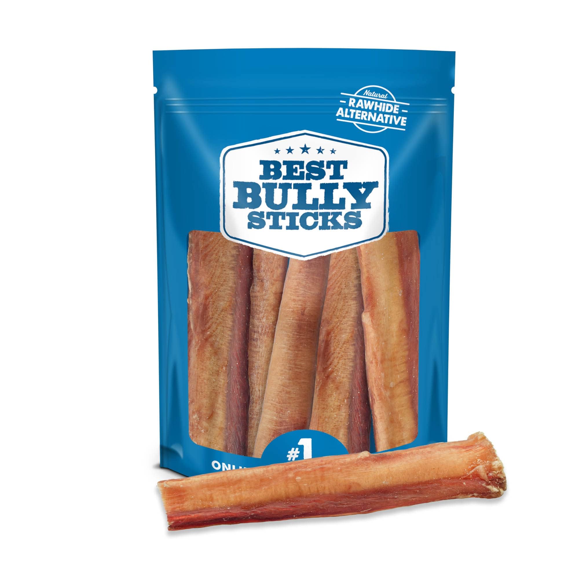 Best Bully Sticks Thick 12 Inch Bully Sticks for Dogs - 18 Count (Pack of 1) - Natural, Grass-Fed Beef, Single Ingredient, Grain and Rawhide Free - Large Breeds
