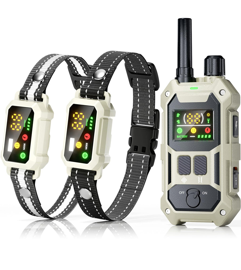 BLACKDOG Military Dog Shock Collar 2 Dogs (5-150lbs) - 4200ft Dog Training Collar with Remote, 4 Training Modes, Flashlight&Strobe, 90-Day Battery, IP67 Waterproof Dog E Collar for All Breeds (Blue)