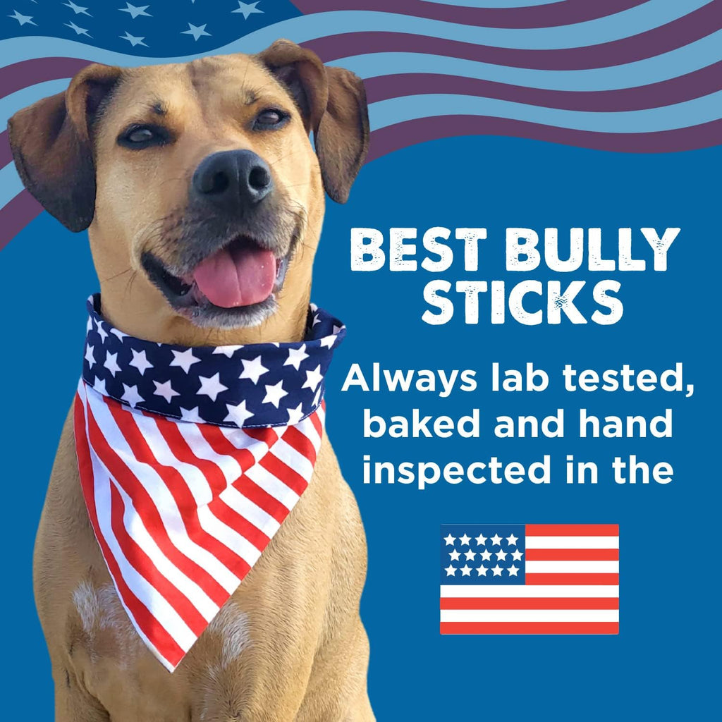 Best Bully Sticks Thick 12 Inch Bully Sticks for Dogs - 18 Count (Pack of 1) - Natural, Grass-Fed Beef, Single Ingredient, Grain and Rawhide Free - Large Breeds