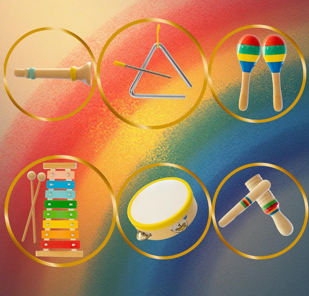 Baby Musical Instruments Set for Toddlers - Toddler Music Toys & Little People Toys - Sensory Toys for Early Learning, Development, and Fun - Safe & Durable Educational Musical Toys