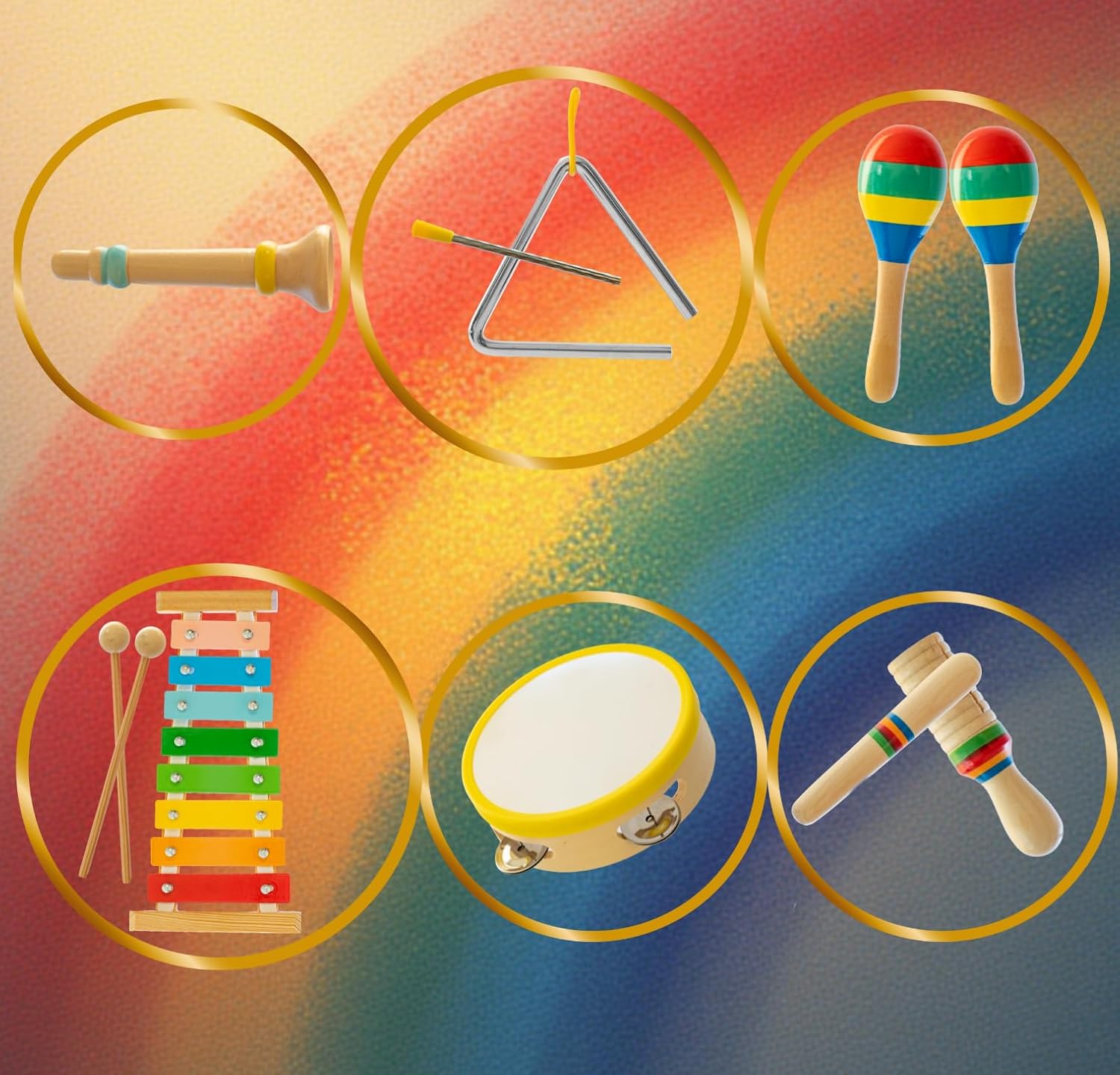 Baby Musical Instruments Set for Toddlers - Toddler Music Toys & Little People Toys - Sensory Toys for Early Learning, Development, and Fun - Safe & Durable Educational Musical Toys