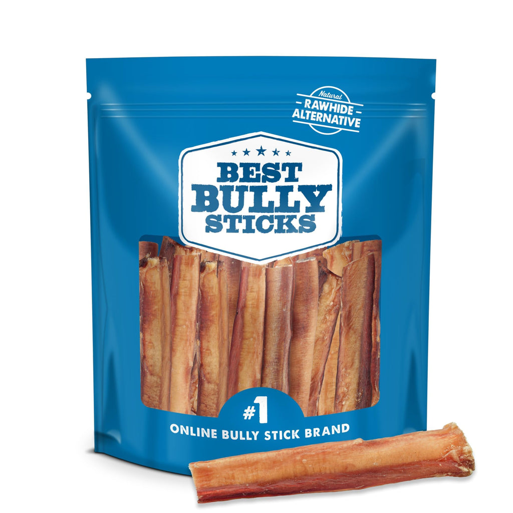 Best Bully Sticks Thick 12 Inch Bully Sticks for Dogs - 18 Count (Pack of 1) - Natural, Grass-Fed Beef, Single Ingredient, Grain and Rawhide Free - Large Breeds