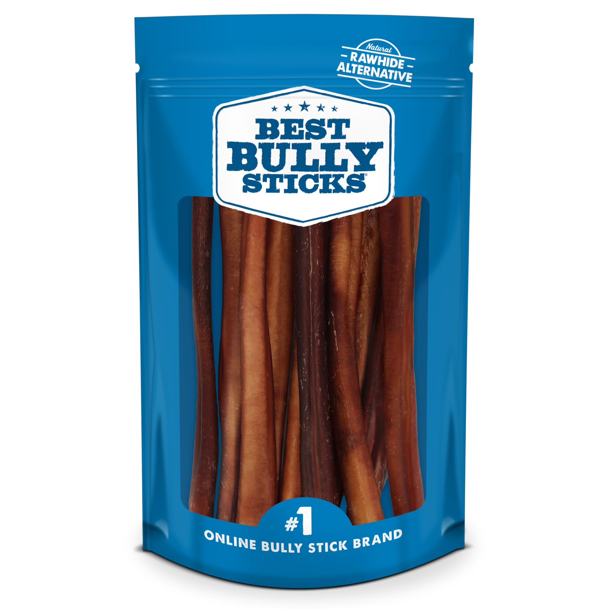 Best Bully Sticks Thick 12 Inch Bully Sticks for Dogs - 18 Count (Pack of 1) - Natural, Grass-Fed Beef, Single Ingredient, Grain and Rawhide Free - Large Breeds