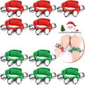Augshy 10PCS Christmas Wrist Band Jingle Bells, Musical Instruments for Christmas Party Favors (Red and Green)