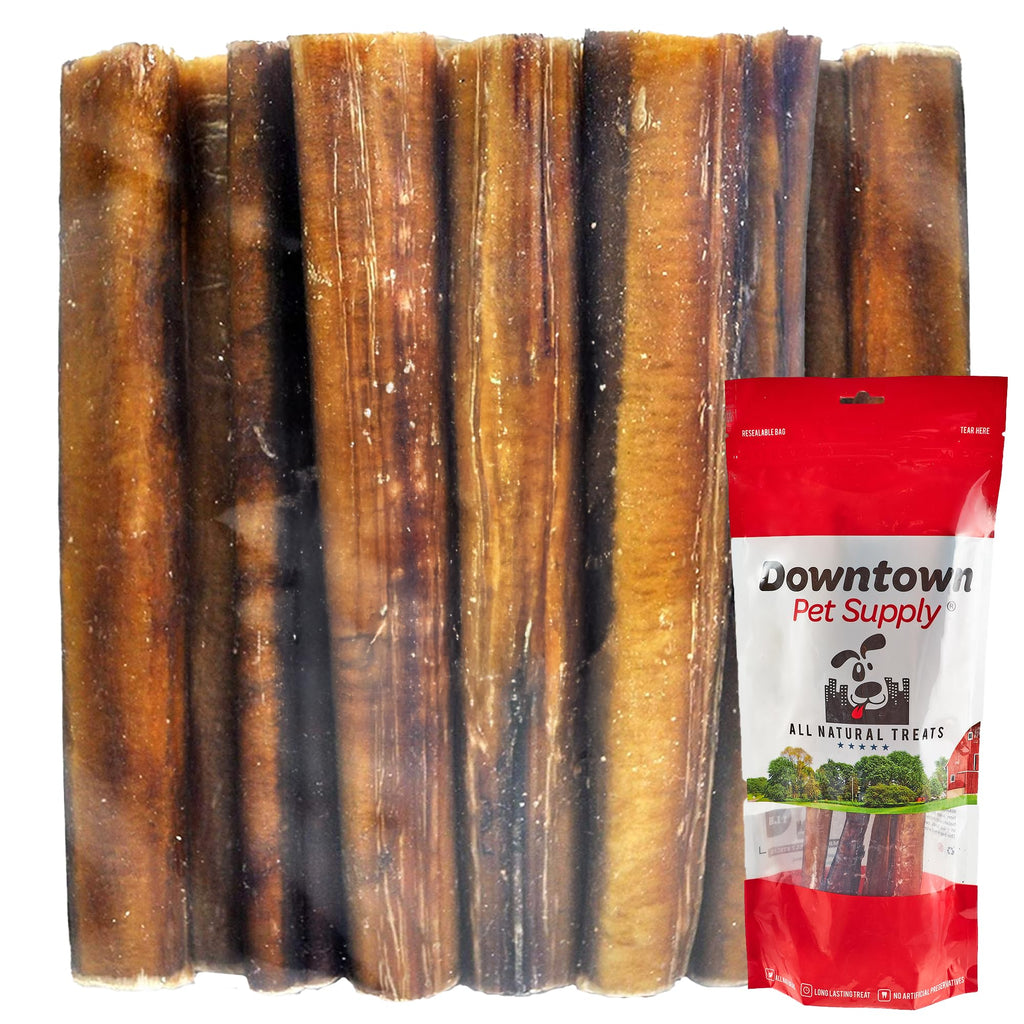 Downtown Pet Supply Jumbo Bully Sticks for Dogs - Natural Beef Chews, Low-Odor & Rawhide-Free, Long Lasting Dog Treats for Aggressive Chewers - Healthy, Safe & Delicious Chews Dogs Love (12" 40 Pack)